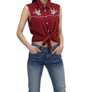 Harley Davidson Women's Moto Club Sleeveless Vintage Style Shirt Size XL